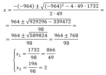 Fórmula cuadrática del ejercicio 3