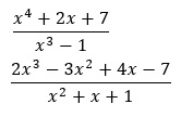 Fracciones algebraicas simples impropias