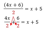 Multiplicación por elementos de un paréntesis en la resolución de ecuaciones de primer grado