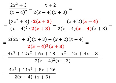 Factorización 4 en la suma y resta de fracciones algebraicas con distinto denominador