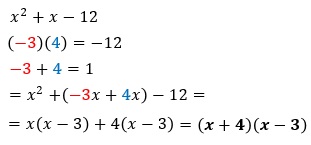Factorizar un trinomio por la búsqueda de raíces con a=1