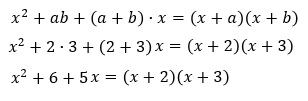 Ejemplo de factorización de un trinomios de la forma