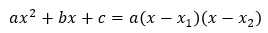 Fórmula de factorización de trinomios