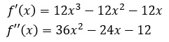 Derivada segunda del ejercicio 1