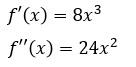 Derivada segunda del ejercicio 2