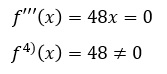 Derivada tercera del ejercicio 2
