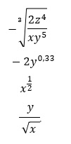 Término algebraico irracional
