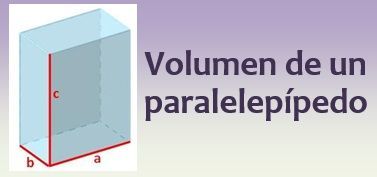 Volumen de un paralelepípedo
