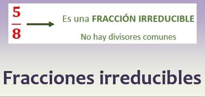 Fracciones irreducibles