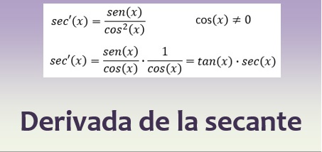 Derivada de la secante
