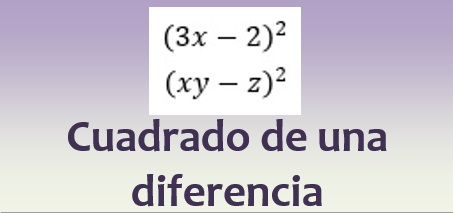 Cuadrado de una diferencia