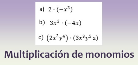 Multiplicación de monomios