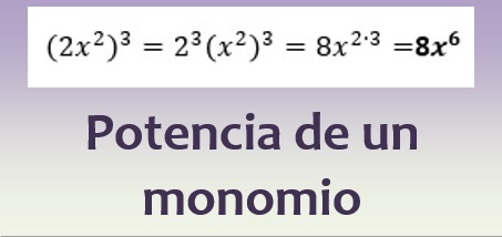 Potencia de un monomio