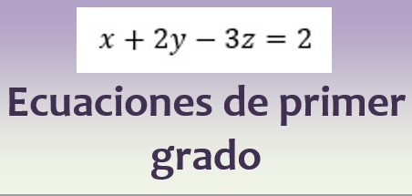 Ecuaciones de primer grado